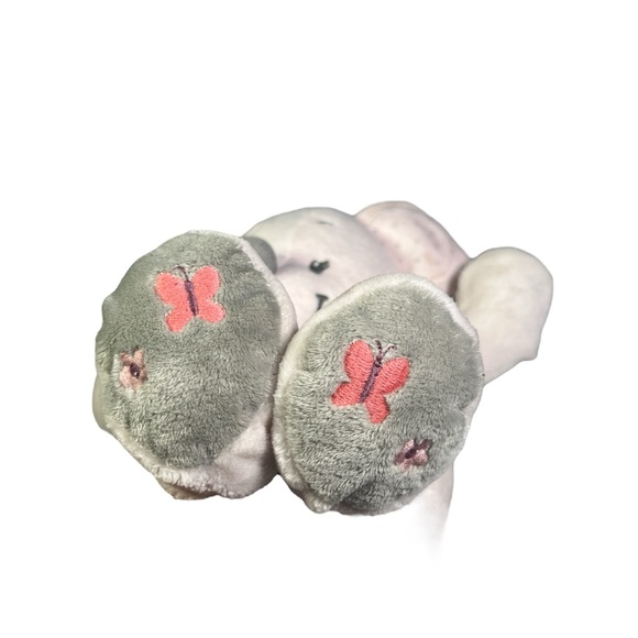 NATTOU PINK MOUSE BUTTERFLIES BANDANA BOW LOVEY 12” INCHES PLUSH STUFFED ANIMAL - Picture 8 of 9